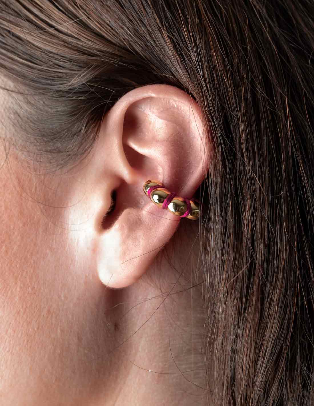Cloud Ear Cuff Fuchsia - Ear Cuff - Entreaguas Wearable Art