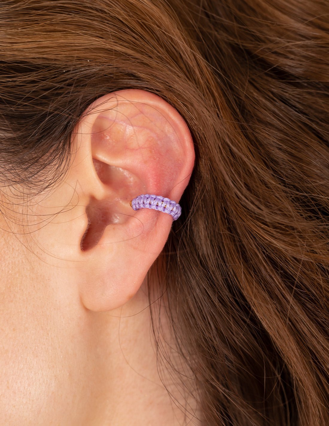 Luna Creciente Ear Cuff Lilac - Ear Cuff - Entreaguas Wearable Art