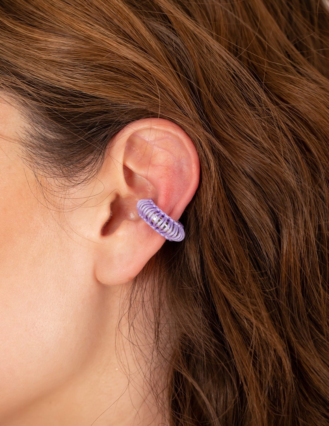 Luna Llena Ear Cuff Lilac - Ear Cuff - Entreaguas Wearable Art