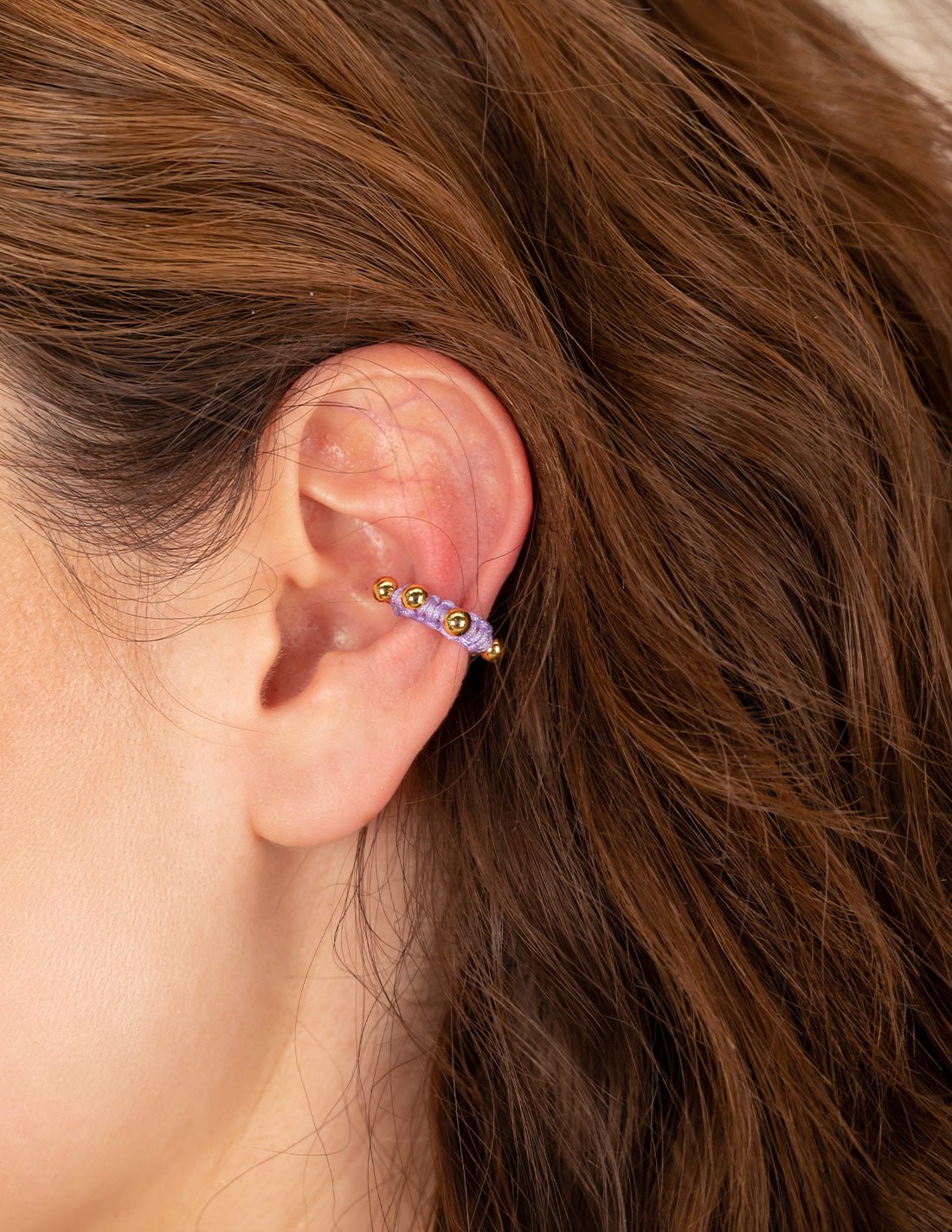 Luna Lunera Ear Cuff Lilac - Ear Cuff - Entreaguas Wearable Art