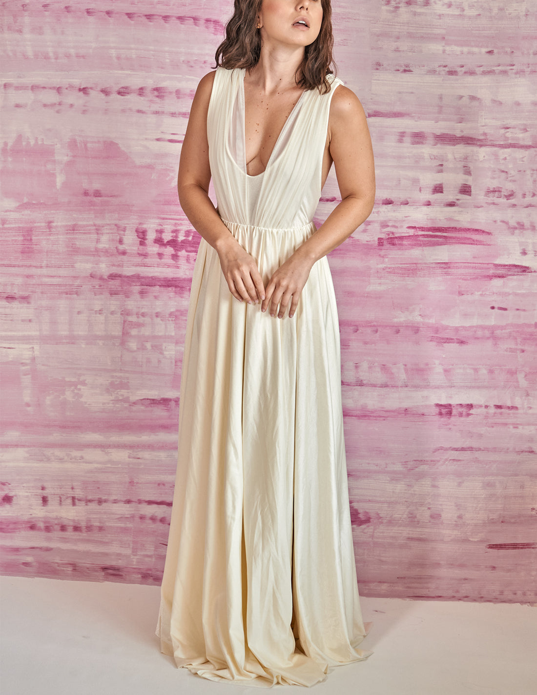 Big Bang Dress Ivory. Dress With Hand Woven Macramé In Ivory. Entreaguas