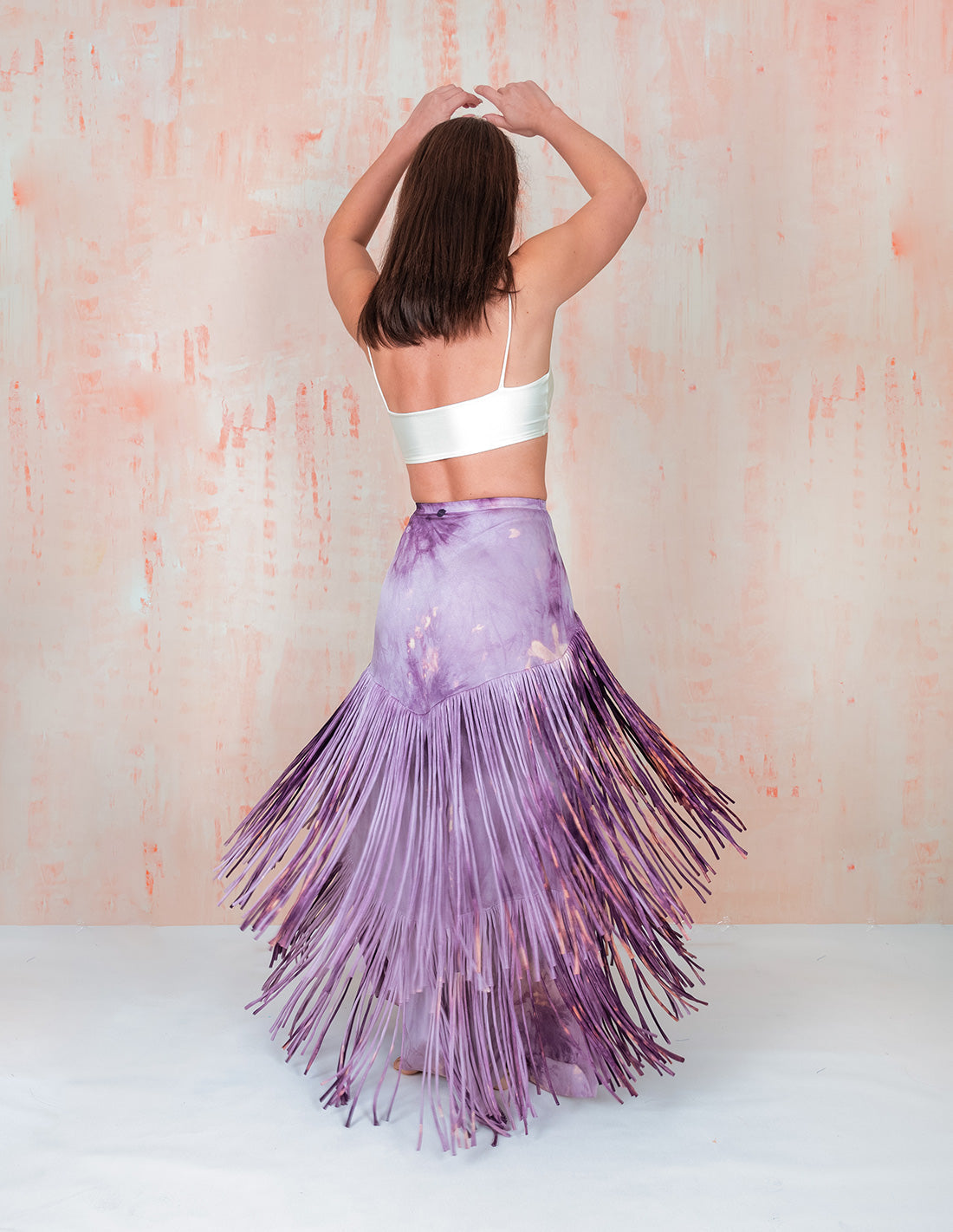 Rigel Skirt Purple. Hand-Dyed Beach Skirt In Purple. Entreaguas